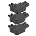 Miniatyrbild 7 av 8: IEC320 C6 till C5 power hane till hona rätvinkel power Adapter för skrivarskanner 3st 250V