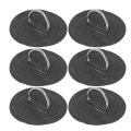 Miniatyrbillede 6 af 8: 6 stk oppustelig bådkajak DRing Pad Patch Marine Fast spænde med elastisk bungee ledning (sort)