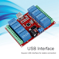 Miniatyrbillede 5 af 8: 8-kanals 12V computer USB Intelligent kontrolkontakt relæmodul Gratis driver