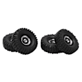 Pikkukuva 4 / 8: 4kpl 55mm etu- ja takarenkaat sekä 24-reikäiset vanteet AXIAL SCX24 1/24 RC-autolle, musta