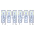 Miniatyrbillede 1 af 8: G9 pære dæmpbar øjenbeskyttelse energibesparende 14 LED'er 3W lyspære til lysekrone bordlampe 6 stk varmt lys 220V