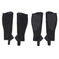 Miniatyrbild 8 av 8: 2st Halvchaps Svart Flexibelt Mesh Ridchaps för Barn Häst Ridning Skydd CS