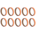 Pikkukuva 1 / 8: 10 kpl itseliimautuvaa valaisevaa teippiä, lavan itsevalaisevaa liukumatonta fluoresoivaa tarraa, oranssipunainen 1,2 cm x 3 metriä