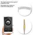 Miniatyrbilde 8 av 8: In ear Headset Air Tube Security Ørestykke med mikrofon for IOS for Android Transparent Single