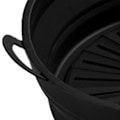 Miniatyrbillede 6 af 8: Foldbar 8,5 tommer friture silikoneforing fødevarekvalitet høj temperaturbestandig rund friture silikonepotte 8,5 tommer sort