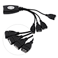Pikkukuva 8 / 8: 4 porttia USB 2.0 - RJ45 Hub Ethernet Extension Extender Verkkosovittimen kaapeli