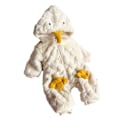 Miniatyrbillede 2 af 8: Blød baby hættetrøje jumpsuit and form af en and - Fashionabel vindtæt baby heldragt til nyfødte hvid 66cm / 26in
