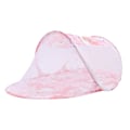 Miniatyrbilde 2 av 8: Baby seng nettpiggfolding pustende glidelås lukking gratis installasjon spedbarn seng mesh netting rosa