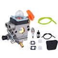 Pikkukuva 1 / 8: Kaasutin sarja sopii Stihl FS100R FS110 FS110R FR130T FS130 FS130R HL100 HL100K
