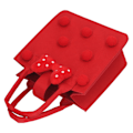 Miniatyrbillede 2 af 8: Genanvendelig Filt Gavepose Bue Fuzzy Ball Dekoration Foldbar Opbevaring Indkøbspose til Børnefødselsdagsfest Rød