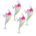 Miniatyrbilde 7 av 8: 4 stk kunstig simulering plast Minnow Crank Rock lokke agn fiske tilbehør5#