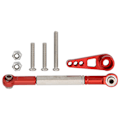 Miniatyrbillede 3 af 8: 1:12 Styrekoblingssæt Aluminiumslegering Link Trækstang RC Tilbehør til MN86K RC CarRed