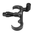 Miniatyrbillede 3 af 8: 3-finger Håndholdt Bueudløser Aluminium Legering Tommelfingerudløser til Compound Bue Justerbar 360 Graders Rotation Venstre Højre Hånd Sort