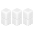 Miniatyrbillede 3 af 8: 6 stk. Blank terningsæt retvinklet plastik sekskantede terninger Klasseværelsesbrætspil DIY Math Counting Undervisningsfest Favor Fun White