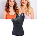 Miniatyrbillede 5 af 8: Camisole Kvinder Polstret Tanktop med Indbygget BH Tynd Is Silke Åndbar til Sommer Sort XL (til 50‑62,5 kg)