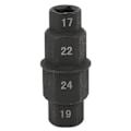 Miniatyrbillede 1 af 8: Motorcykel Hex Akselværktøj 17/19/22/24mm Forhjul Nav Spindle Socket Adapter Udskiftning til Yamaha R1 R6