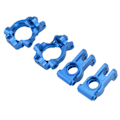 Miniatyrbillede 8 af 8: Metal Front C Hubs Spindelbærer med Bageste Navbærere til Losi Lasernut U4 1/10 RC Bil Blå
