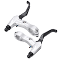 Miniatyrbillede 5 af 8: 2 STK cykelbremsegreb aluminiumslegering bremsehåndtag til foldecykel mountainbike reservedele sølv