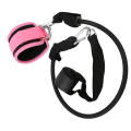 Miniatyrbillede 8 af 8: Ankelstropsæt Dobbelt metal D-ring Fitness ankelstrop til ben numse og kernetræning Pink sæt