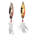 Miniatyrbilde 7 av 8: 2 stk Fiskelokker Metal Hard Baits Bass Trout Luminous Metal Fiske lokke Agn med Diskantkroker 10g