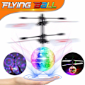 Miniatyrbillede 2 af 8: Børnelysende elektrisk flyvende boldhelikopter Farverig blinkende LED-lys Infrarød sensor legetøjsgave