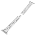 Miniatyrbilde 7 av 8: Metallurrem 5-rader rhinestones-pigger erstatningsklokkerem Passer for IOS-klokke 42 mm / 44 mm sølv