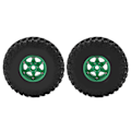 Pikkukuva 5 / 8: 2 kpl/setti 1,9 tuuman 120 mm pyörän vanteet renkaat Axial SCX10 D90 F350 1/10 RC-auton päivitysosille, vihreä musta