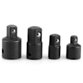 Miniatyrbilde 1 av 8: 4 stk 1/4in 3/8in 1/2in Elektrisk Skiftenøkkel Hylse Adapter Konverter Krom Vanadium Stål Drive Socket Joint (Svart)
