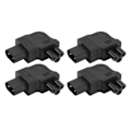 Miniatyrbillede 6 af 8: 4 stk IEC320 C8 til IEC320 C5 adapter retvinklet 2,5‑10A 250V computerstrømomformer til bærbar pc