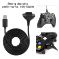 Miniatyrbilde 6 av 8: Høykvalitets 2 i 1 1,5 m ladekabel for Microsoft XBOX 360-kontroller hurtiglading (svart)