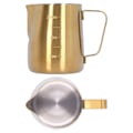 Miniatyrbilde 8 av 8: Melkeskummer i rustfritt stål, kaffekanne, kopp, skumfremstilling for Latte Art, matt gull, 350 ml