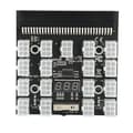 Miniatyrbillede 1 af 8: 17 Position 12V Strømforsyningsfordelingskort Adapter Breakout PCB Modul Sort