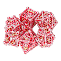 Miniatyrbillede 1 af 8: 7 stk. polyhedral metal terninger udskæring håndværk polyhedral stærk balance bærbar til fest