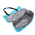 Miniatyrbillede 8 af 8: Mesh Strandtaske Multifunktion Mesh Design Top Lynlås Hold Friskhed Holdbar Stof Strand Tote til Strand Have Camping Grøn