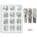Miniatyrbild 1 av 5: Legerade fjärilstillbehör till nagelkonst lätt lyxstil avancerad metall tredimensionella tillbehör för nageldekoration A1