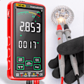 Miniatyrbillede 8 af 8: Digitalt multimeter med fuld skærm VA LCD automatisk rækkevidde modstandsspænding strømtester 6000 tællinger