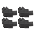 Miniatyrbillede 3 af 8: 4 stk IEC320 C8 til IEC320 C5 adapter retvinklet 2,5‑10A 250V computerstrømomformer til bærbar pc
