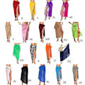 Miniatyrbillede 3 af 8: Blød Sarong Strand Cover-Up til Kvinder - Pareo Badetøj Cover-Up Sort