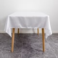 Miniatyrbillede 7 af 8: Rektangulær hvid dug i polyester 145x305cm til spisestue, bryllupsfest, hotel