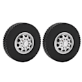 Pikkukuva 3 / 8: 2 KPL 85mm Alumiiniset Etu 10 Reiän Vanteet Kumirenkailla Tamiya 1/14 Traktorikuorma-autoon