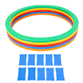 Miniatyrbillede 1 af 8: Børnesports Speed Ring Sæt 10 Ringe 10 Spænder Øget Agility Udendørs Ringe Legetøj M 28cm