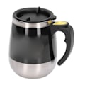 Miniatyrbild 5 av 8: Självrörande mugg automatisk blandning magnetisk mugg rostfritt stål kaffekopp för drycker te varm choklad mjölk svart