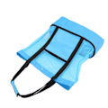 Miniatyrbilde 3 av 8: Mesh Strandveske Multifunksjon Mesh Design Topp Glidelås Hold Friskhet Holdbar Stoff Strandveske for Strand Hage Camping Blå