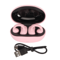 Pikkukuva 1 / 8: Clip On Bluetooth -nappikuulokkeet IPX5 Vedenpitävät Open Ear Langattomat korvapidikkeet Kuulokkeet case iPhone-puhelimelle Pink