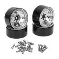 Miniatyrbilde 1 av 8: 4 stk. 1.9in RC Felger Universell Passform Sterk Støtte 8 Eiker Felgsett for Axial SCX10 II SCX10 III Sølv