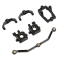 Miniatyrbillede 7 af 8: RC Steering Cup Kit Sort Guld Messing Holdbar RC Steering Knuckle til Traxxas 1/18 TRX4M