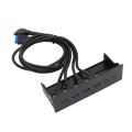 Miniatyrbilde 6 av 8: USB 3.0 frontpanelhub 5.25in 4 porter 5Gbps Stabil Plug and Play optisk stasjon Frontpanel for stasjonært hovedkort