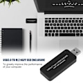 Miniatyrbillede 6 af 8: Bærbar USB3.0 til M.2 NGFF SDD-kabinet ekstern harddiskboks til 2230 / 2242