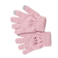 Miniatyrbillede 2 af 8: Vinter Touch Screen Handsker Smilende Ansigt Design Elastisk Termisk Varm Strikkede Handsker til Kvinder Piger Pink