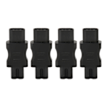 Miniatyrbillede 1 af 8: 4 stk. IEC320 C8 til IEC320 C7 Konverter Strømstikadapter til PDU Chassis Laptop Computer UPS Stikkontakt